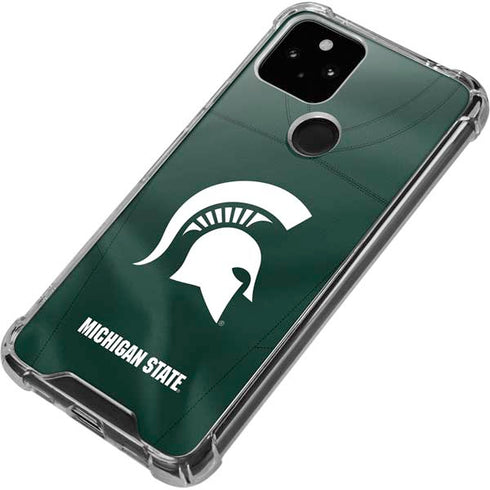 Michigan State University Green Jersey Google Pixel 5 Clear Case